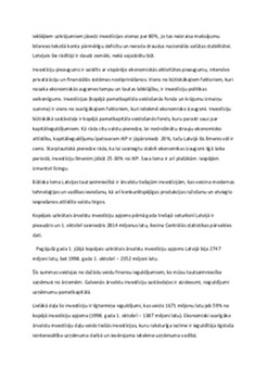 Investīcijas un to ietekme uz Latvijas IKP 3