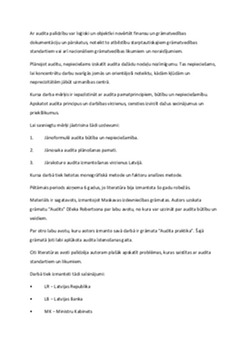 Kredītiestāžu auditu pamati 2