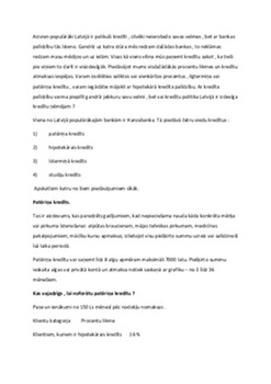 Kredītu politika Latvijā 1