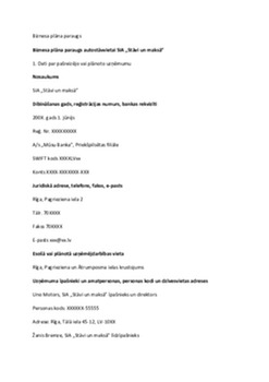 Biznesa plana paraugs 1