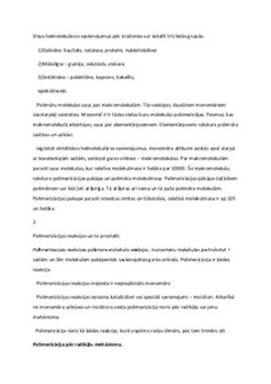 Polimēri: sintēze un lietojumi 1