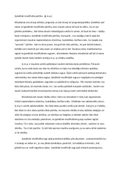 Ģenētiski modificētā pārtika: ieguvumi un riski 1