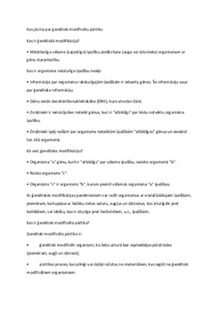 Ģenētiski modificētā pārtika: galvenā informācija skolēniem 1