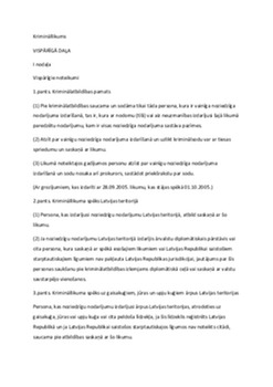Krimināllikums: noziedzības definīcija un normatīvi 1