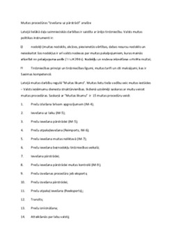 Muitas procedūras “Izvešana uz pārstrādi” analīze 1