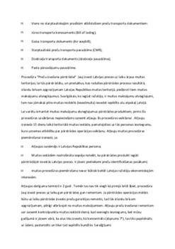 Muitas procedūras “Izvešana uz pārstrādi” analīze 3