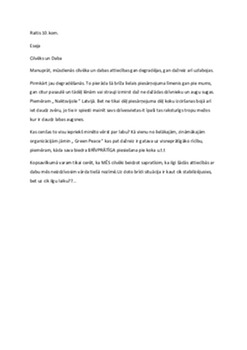 Cilvēka un dabas savstarpējās attiecības 1