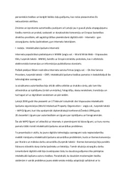 Intelektuālā īpašuma aizsardzības tiesiskie aspekti Internetā 3