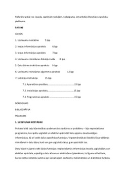 Datu bāze „Būvprojektu uzskaite” MS ACCESS 3