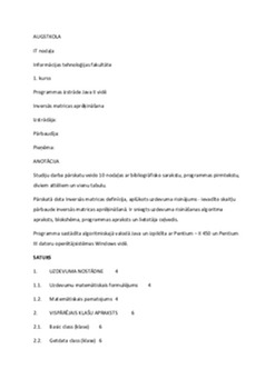 Inversās matricas aprēķināšan 1