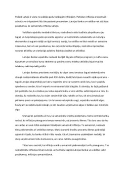 Kādus pasākumus šobrīd veic Latvijas Banka un valdība inflācijas samazināšanai? 1