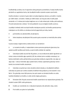 Studentu un studējošo kreditēšana 2