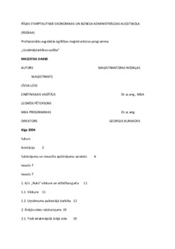 A/s "Ruks" attīstības stratēģija 1