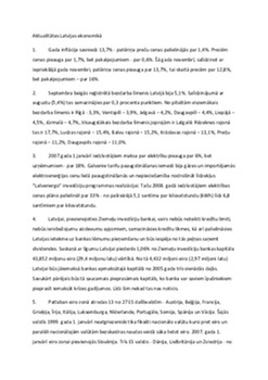 Aktualitātes Latvijas ekonomikā 1