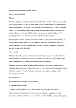 Nauda un tās loma mūsdienu ekonomikas un uzņēmējdarbības procesos 1
