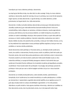 Sacerējums par manu nākotnes profesiju ekonomists 1