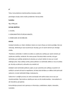 Komunikatīvās struktūrvienības situācijas analīze 1