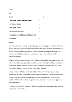 Inflācija: cēloņi, formas un apkarošana 1