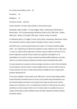 Eiropas Savienība: Lats vai Eiro - kurš valdīs 21 gs 2