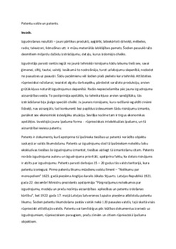 Patentu valde un patents 1