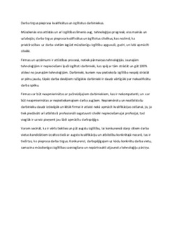 Darba tirgus pieprasa kvalificētus un izglītotus darbiniekus 1