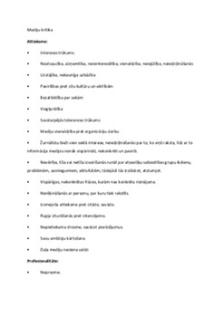 Mediju kritika SWOT (SVID) analīze 1