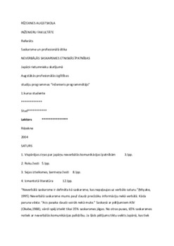 Neverbālās saskarsmes etniskās īpatnības (Japāņi rietumnieku skatījumā) 1