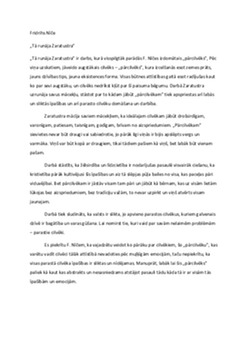 Fridrihs Nīče "Tā runāja Zaratustra” 1
