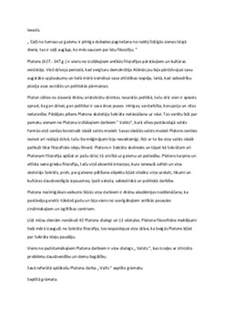 Platons: filozofijas darbi un idejas 1
