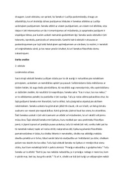 Seneka"Vēstules Lucīlijam par ētiku" - 5 vēstuļu analīze 2