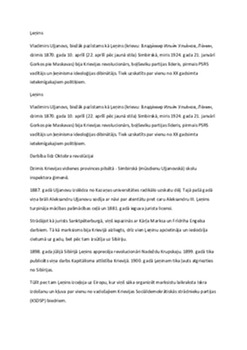 Ļeņins: komunistiskās revolūcijas līderis 1