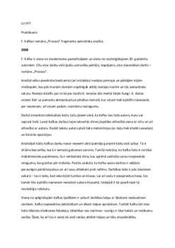 F Kafkas romāna „Process” fragmenta semiotiska analīze 1