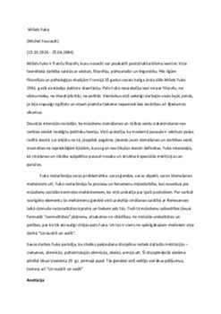 Mišels Fuko (Michel Foucault) 1