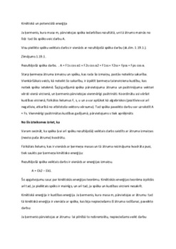 Kinētiskā un potenciālā enerģija 1
