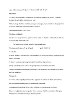 Acs, diafragma, lupa, mikroskops, teleskops un tālskatis, fotoaparāts, projekcijas aparāts 2