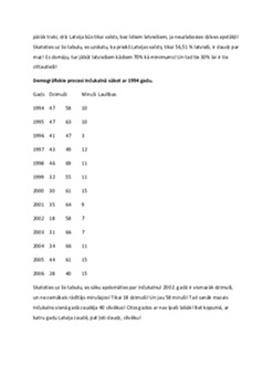 Demogrāfiskie procesi Latvijā 2