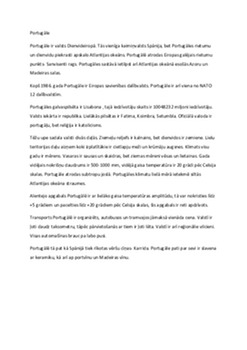 Portugāle: ģeogrāfija un kultūra 1