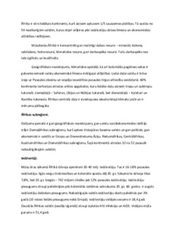 Āfrika: ģeogrāfija, daba un iedzīvotāji 1