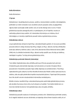 Globalizācija: ietekme uz mūsdienu pasauli 1