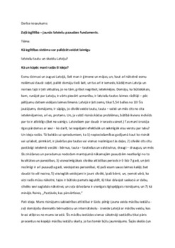 Zaļā izglītība – jaunās latviešu paaudzes fundaments 1