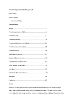 Terorisma izpausmes muusdienu pasaule 1
