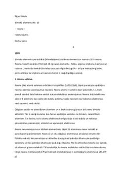 Neons: ķīmiskā elementa īpašības un pielietojums 1