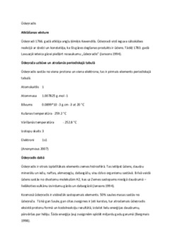 Ūdeņradis: visvieglākais elements un tā pielietojumi 1