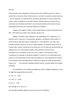 Alva: viela dabā, īpašības un praktiskie izmantojumi 1