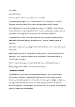 Citronskābe: īpašības, ražošana un pielietojums 1