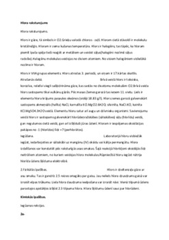 Hlora raksturojums 1