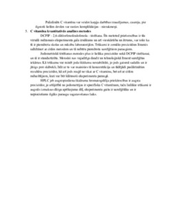 C vitamīna noteikšana augļos un dārzeņos: Petnieciskais laboratorijas darbs 2