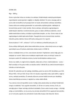 Ozons – īpašības, veidošanās un ietekme uz vidi 1
