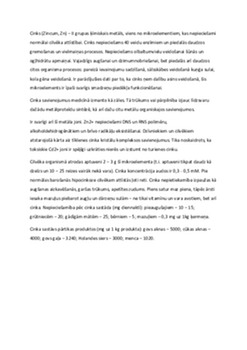 Cinks: ķīmiskās īpašības un nozīme organismā 1