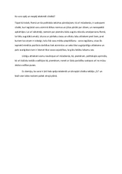Ko vara spēj un nespēj ietekmēt cilvēkā? 1